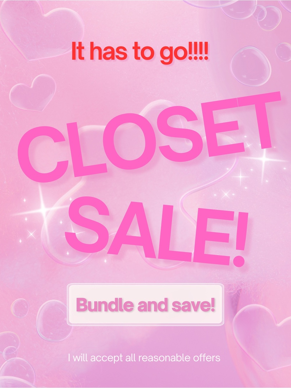 All items must go!!